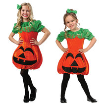 Halloween carnival stage performance children women beautiful funny new pumpkin dress pumpkin dress