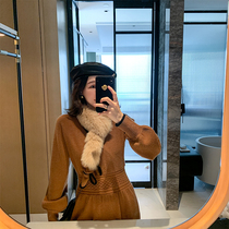 MUKOK Fox Fur Scarf Woman Autumn Winter 2019 New Korean Version 100 Hitch Fashion Warm Fur Collar Leather Grass Scarf