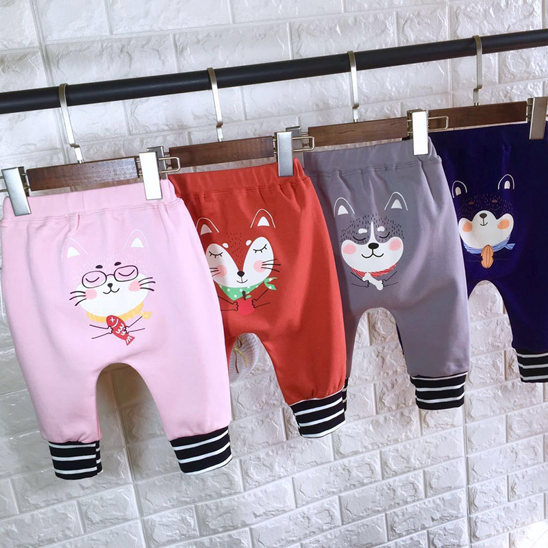 Nachin baby harem pants spring and autumn thin section baby going out trousers boys and girls clothing pure cotton casual big butt pants