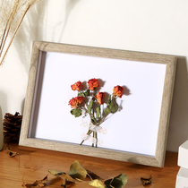 Dry Flower Photo Frame Flower Bouquet Floral Collection Frame Flower Frame Swing Table Solid Hollow Thickened handmade specimen frame