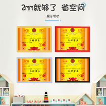 Magnetic prize-shaped photo frame class schedule frame display wall sticker a4 certificate display frame Magnetic magnetic suction A3 free of punch frame