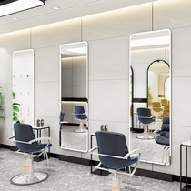 Hairdresdist Mirror Desk Beauty Hair Shop Mirror Hair Salon Special Wall Hanging Wall Net Red red Wall-mounted Bronzed clippings