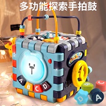 Baby hand Clap drum Hexahedron educational toy Clap drum Baby toy hexahedron 0-1 years old 6-12 months