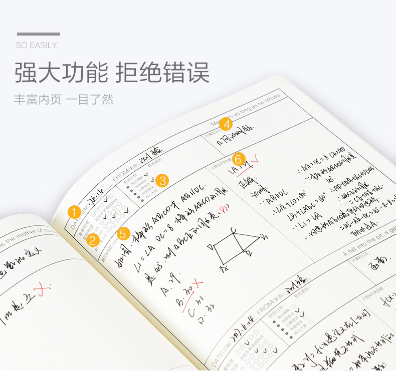 错题本高中纠错本中小学生笔记本子加厚英语数学改错本错题整理本