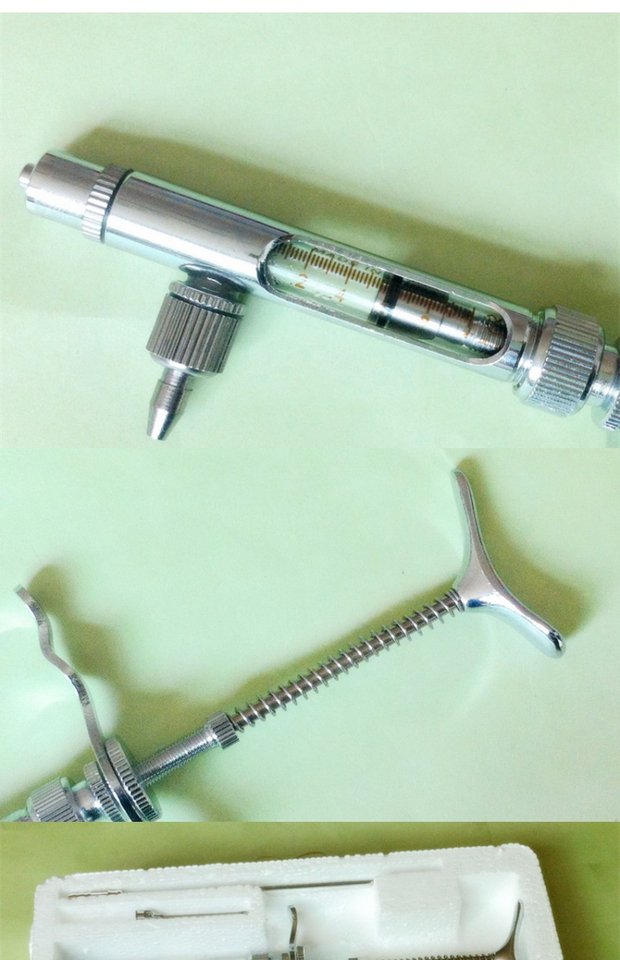 1ml 万佳(原红旗)c型可调连续注射器 鸡 疫苗注射 针筒 兽用器械_7折
