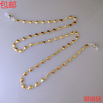 Fashion Network Red Cardiovsu Chain Hanging neck glasses Rope Sunglasses Old Flower Chain Retro