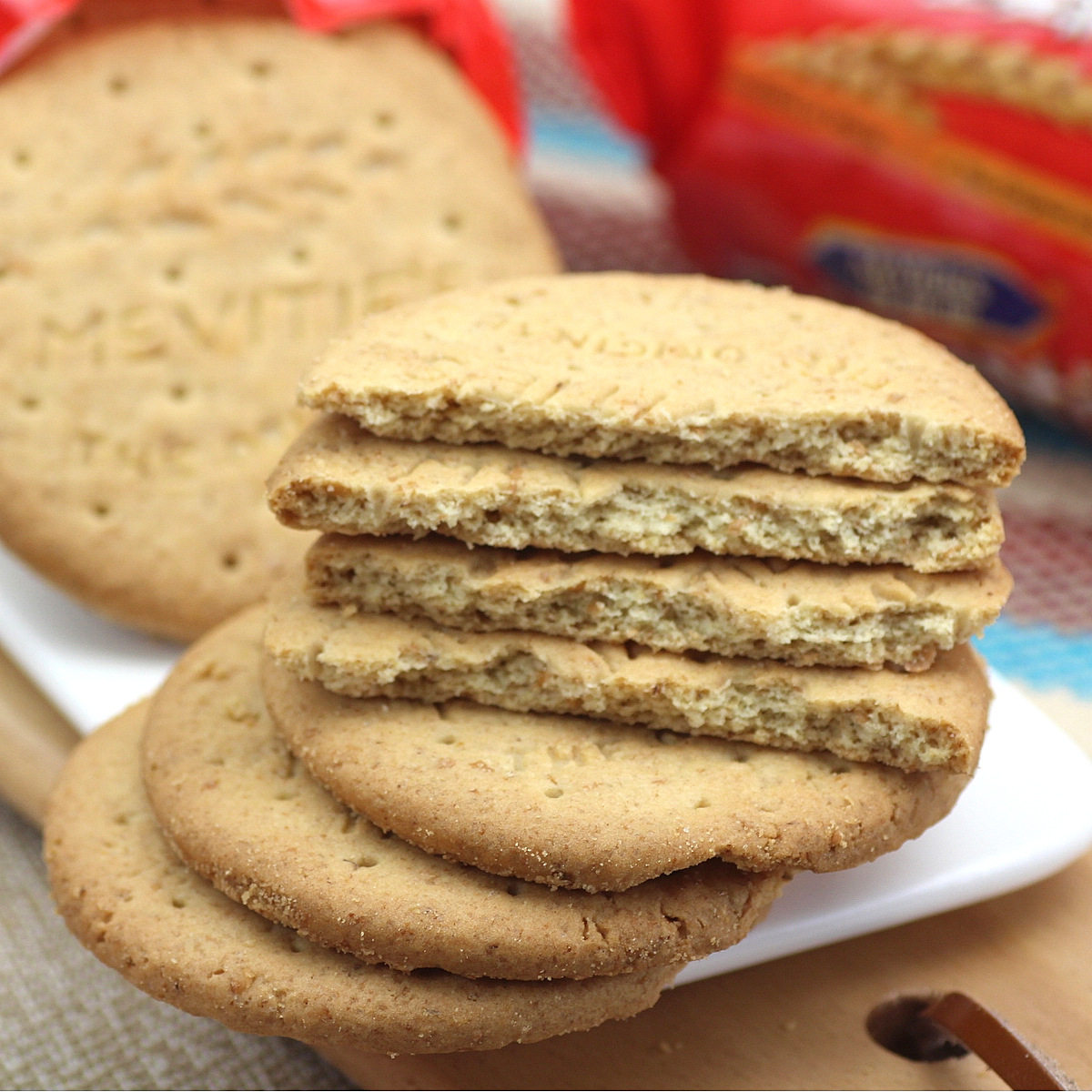 英国digestive麦维他原味全麦消化饼干250g 营养粗粮饼干进口零食