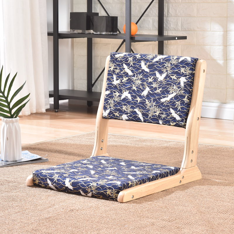 Japanese-style tatami chair folding bed on the backrest chair and room chair dormitory bay window chair solid wood legless lazy seat