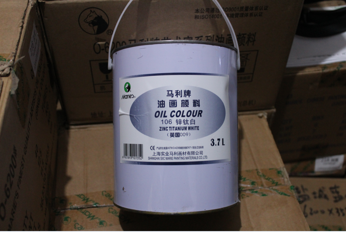 Marley barrel oil paint 735 * Zinc titanium white 3 7 liters * Marley barrel oil paint