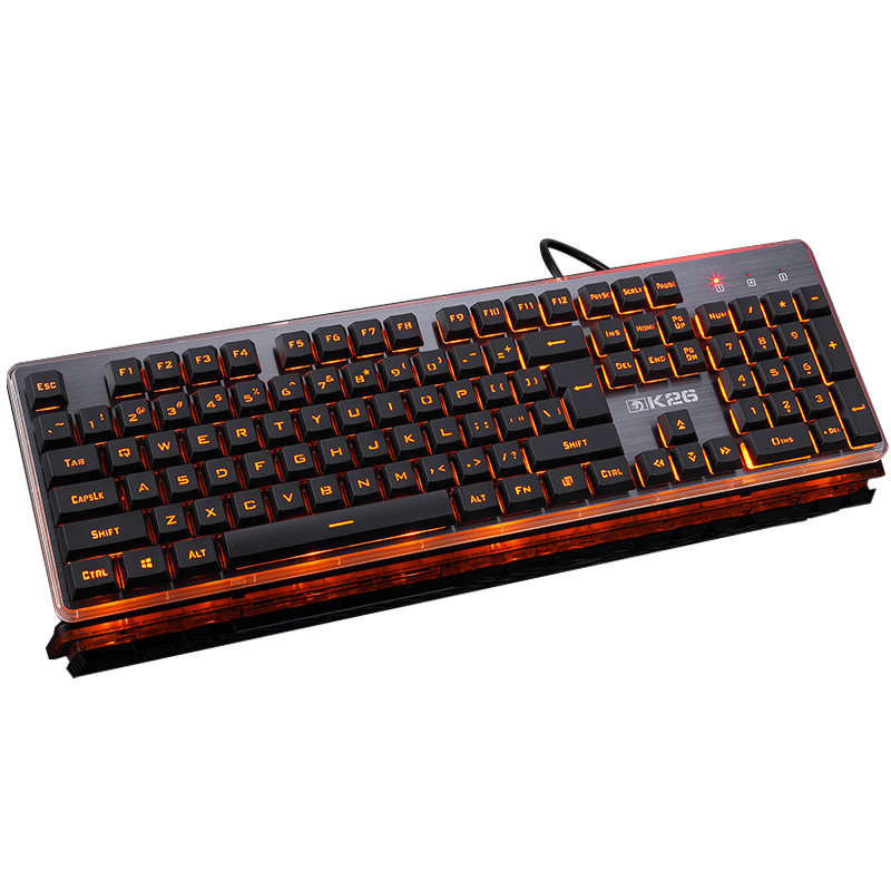 新盟曼巴狂蛇机械手感键盘笔记本有线背光电竞游戏金属薄膜键盘cf