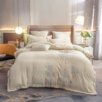 Milk Suede Bed Four Pieces Of Coral Suede Baby Double Face Flange Bed Cover Winter Thickened Warm