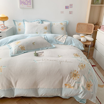 Thickened Warm Snow Skin Suede Milk Suede Four Pieces Of Coral Suede Bed Linen Quilt Flannel