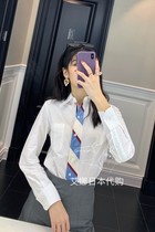 Aina Ridai thom browne20 spring and summer new TB tie shirt ribbon Oxford womens shirt top