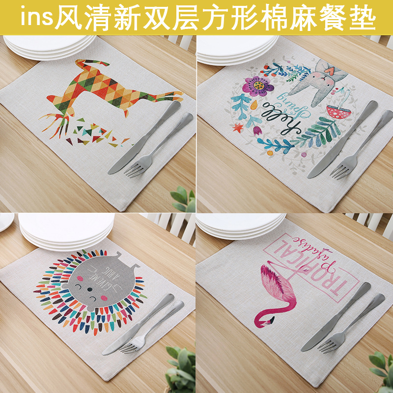 小学生餐垫ins风日式儿童一年级布垫杯垫布艺防烫隔热垫 简约现代 Изображение 1 小学生餐垫ins风日式儿童一年级布垫杯垫布艺防烫隔热垫 简约现代 Изображение 1