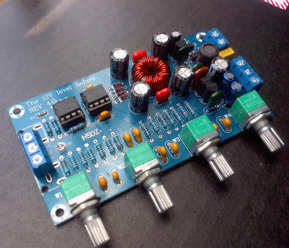 lm258p 发烧功放前级音调板 汽车载音调dc12v 比1075好 tda7850调