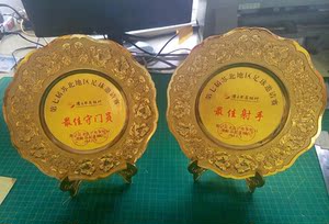 金属运动奖牌定制 足球 金属奖盘 最佳守门员 最