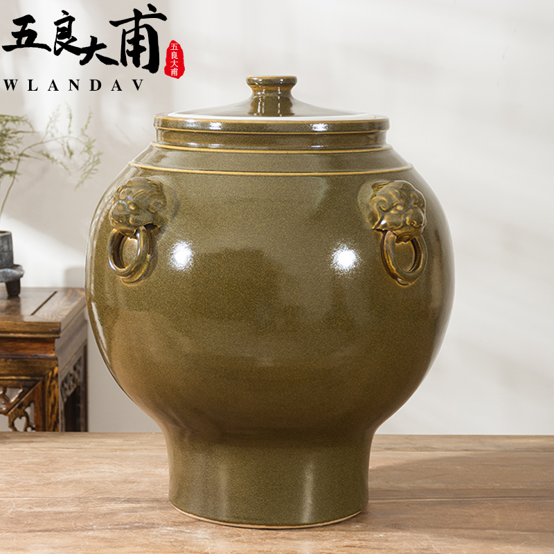 Archaize of jingdezhen ceramic wine jars with leading domestic 30 jins of 50 kg 150 aged old big it