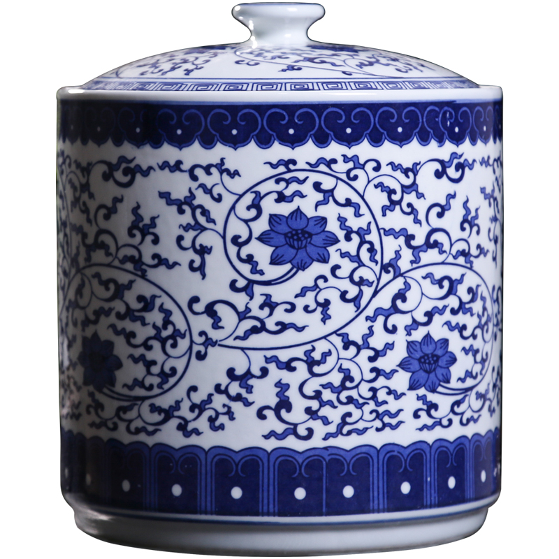 Jingdezhen ceramic tea pot of bread seven large pu seal can save tea urn detong wake receives ceramic tea urn