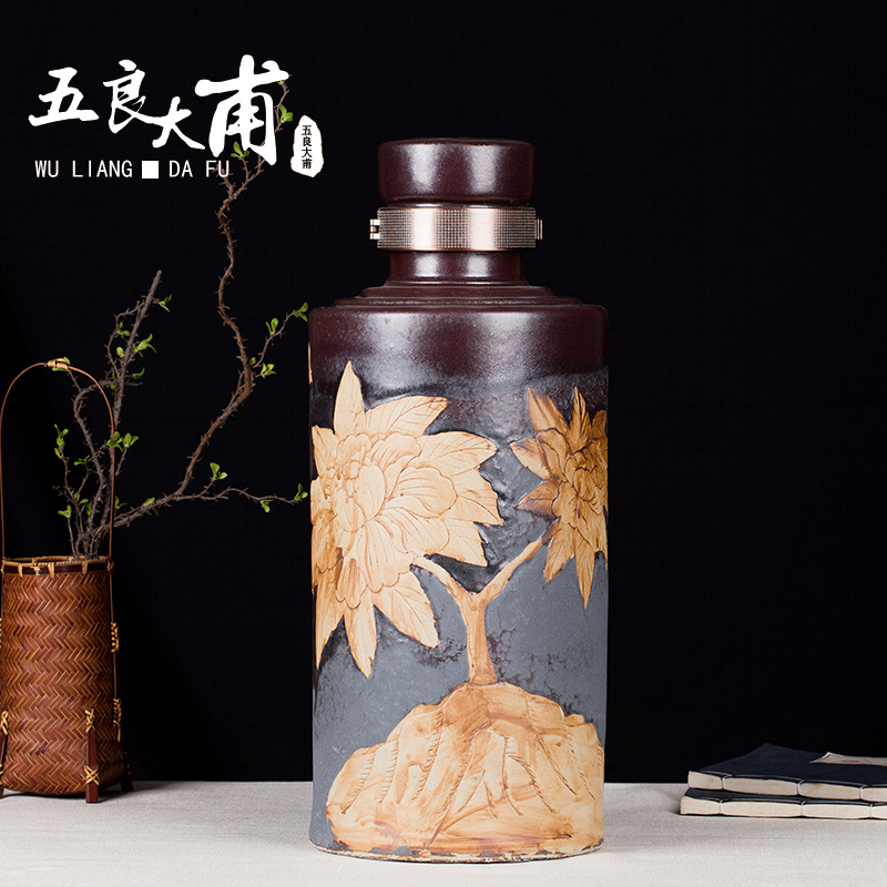 Jingdezhen ceramics hip archaize home sealed bottle 5 jins of 10 jins 20 jins 30 kg 100 jins jars of it