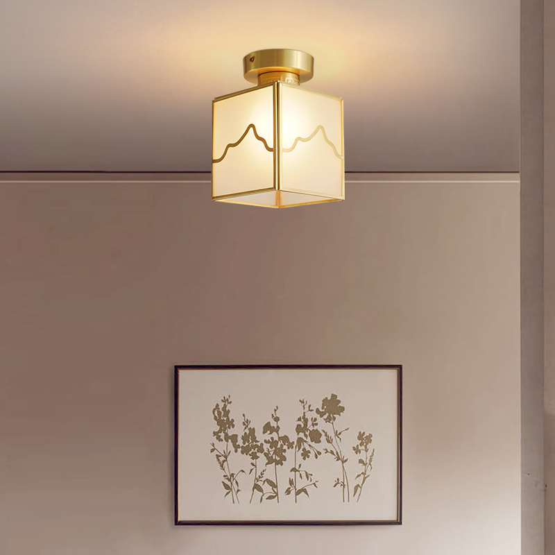 moon shadow lighting new chinese style copper ceiling lamp aisle lamp balcony lamp porch lamp corridor lamp simple and modern lamps