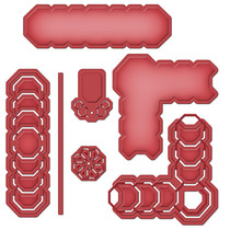 Spellbinders concave and convex cutting template mosaic folding octagonal pattern S5138