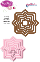 JustRite Spellbinders Cutting Embossing Template Medal Label JB-10020