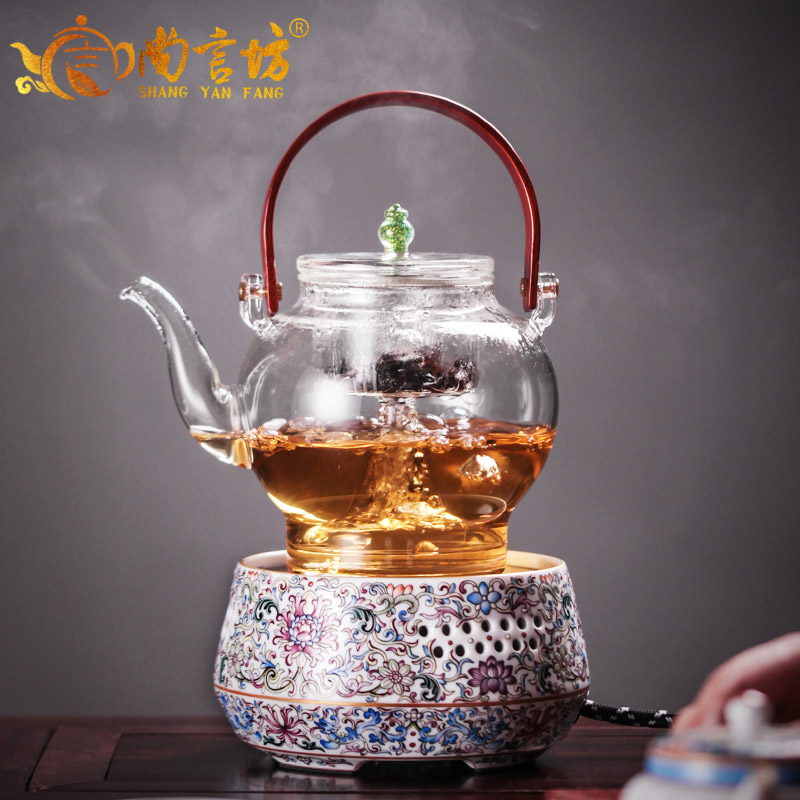 It still fang glass boiling heat resisting high temperature transparent teapot tea mercifully tea kettle boil kettle small home