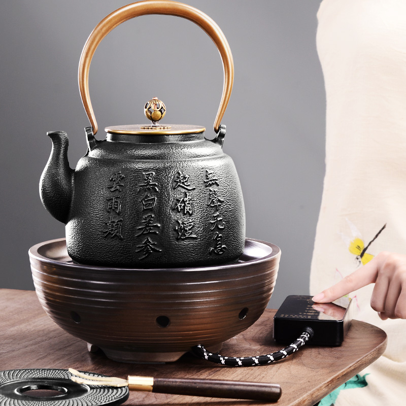 It still fang electric iron pot TaoLu household utensils suit imitated Japanese old pig iron pot of cast iron pot pot of fork by hand