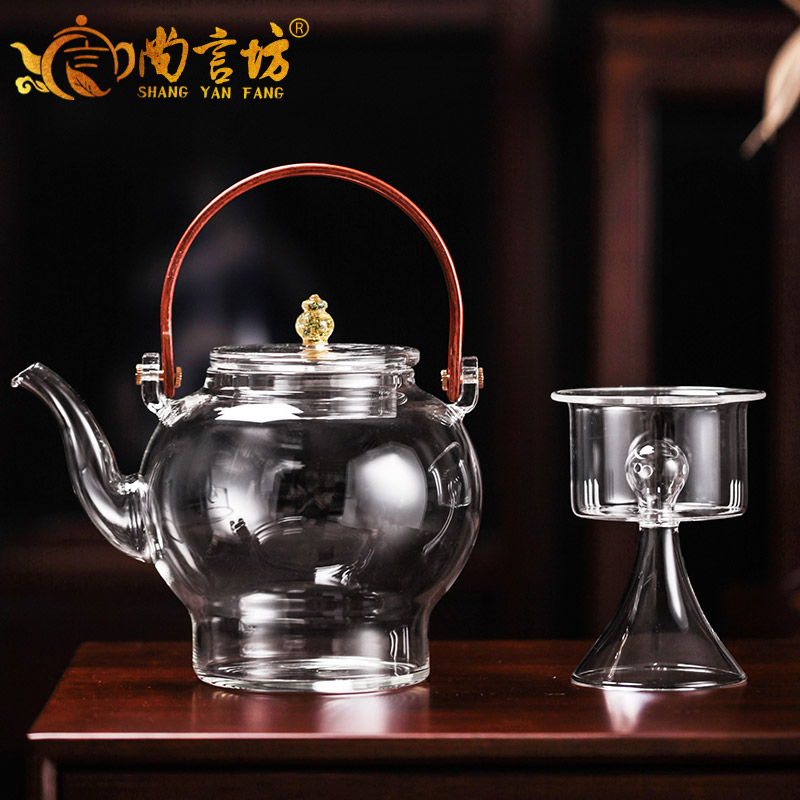 It still fang glass boiling heat resisting high temperature transparent teapot tea mercifully tea kettle boil kettle small home