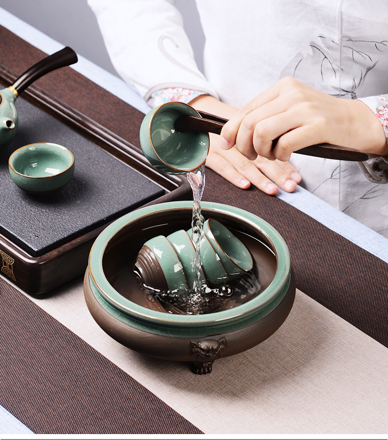 尚言坊茶洗大号特大家用茶具配件水洗茶道杯洗笔洗紫砂小号茶杯盆