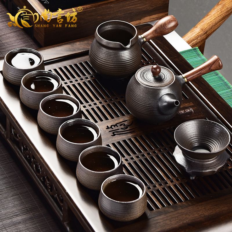 It still fang firewood kung fu tea set the home side by hand pot of thick ceramic tea set gift boxes restoring ancient ways