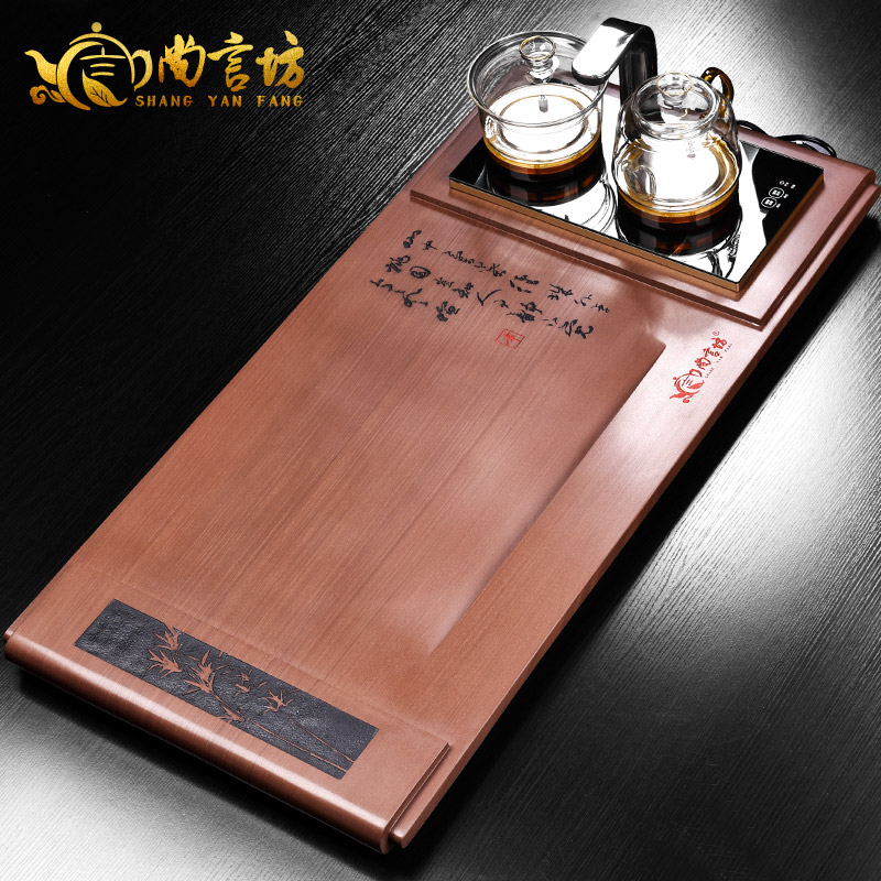 It still fang hai kung fu tea tray sets electromagnetism one household solid wood tea tea set four unity contracted and I