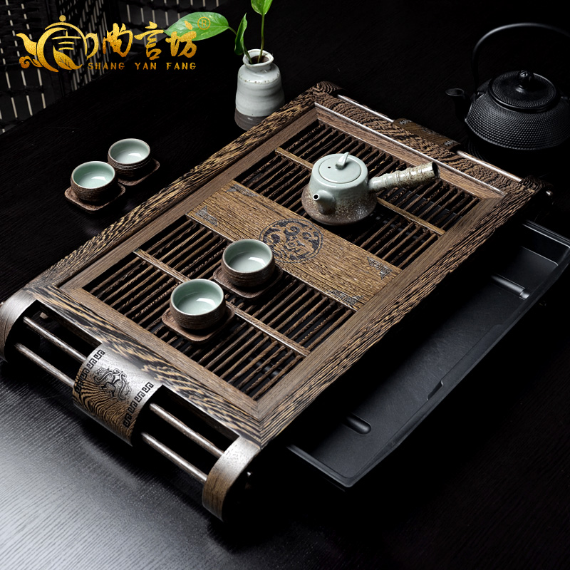 It still fang annatto wenge kung fu tea tea tea tray was solid wood tea saucer han Canon 65 cm for drawers