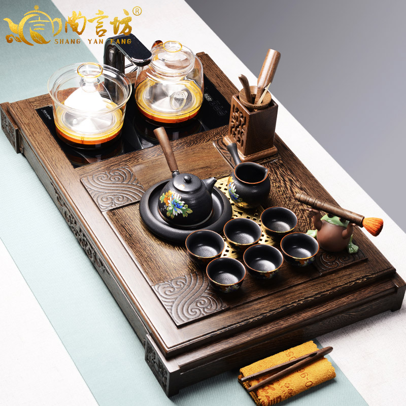 It still fang tea tray sets electromagnetism one household intelligent automatic water kung fu tea tea tea tea table