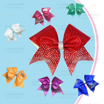 Big money skills La La exercise headdress flower ball dance head flower custom cheerleading head knot head rope big bow female section