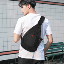 In 2023 the new bra bag male fashion capacity single shoulder bag leisure in the trend of individual shoulder bag small backpack