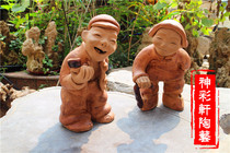 Boutique retro style Artisanal Pottery Pendulum with Middle-aged Gift Countryside Hotel Decorated with Cixiang Old Grandma