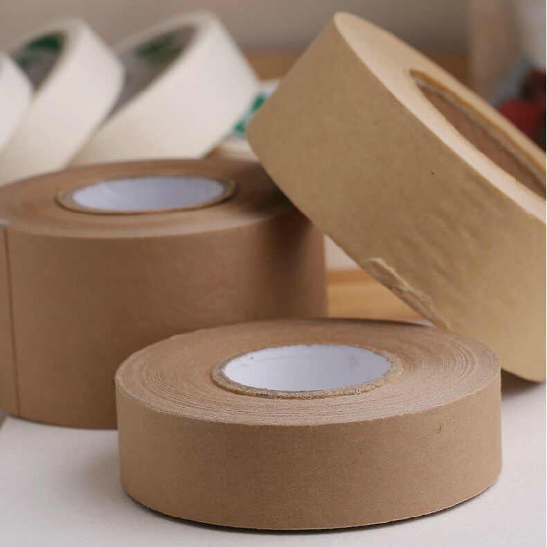 水彩绘画专用湿水牛皮纸胶带 相框裱画水溶胶带 封箱水胶纸