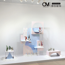 OM Decorate Winter Christmas Window Scene Decorate Children's Clothing Store Geometric Display Stand Display Props