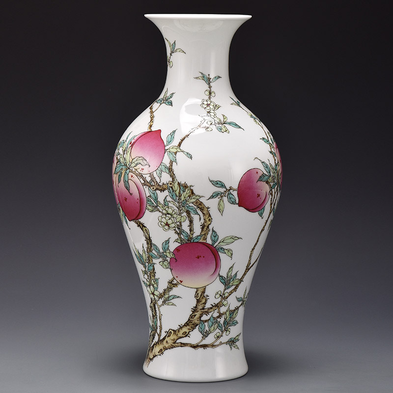 Jingdezhen ceramics by hand China wind restoring ancient ways is the sitting room flower vase furnishing articles of Chinese style decoration decoration process