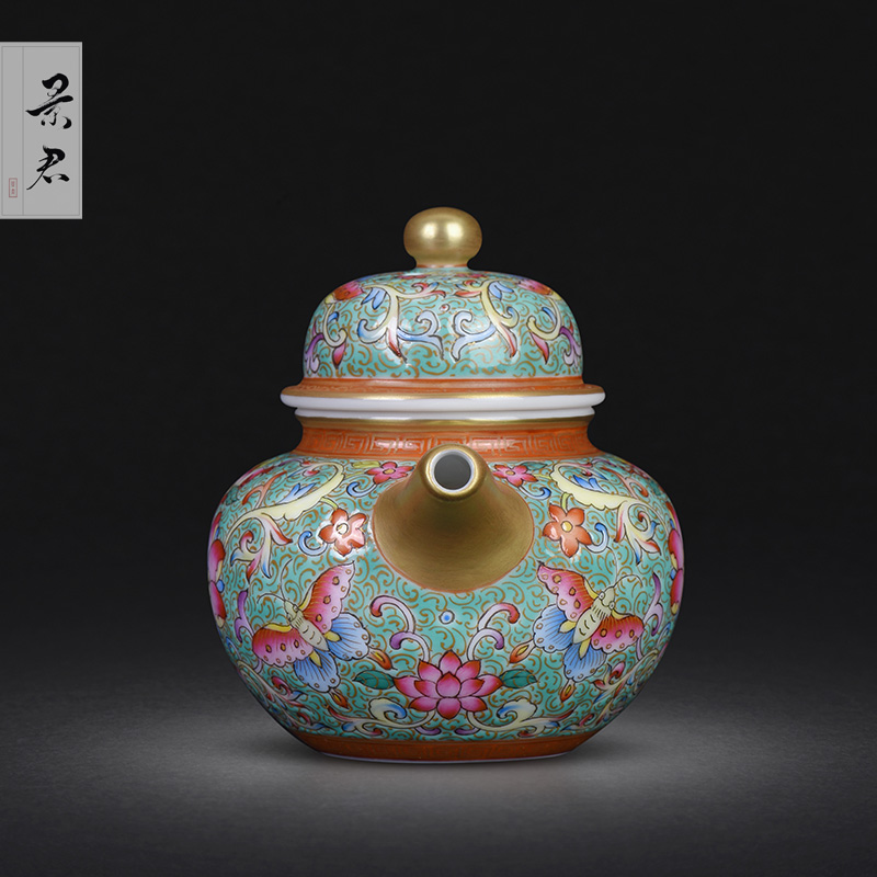 JingJun jingdezhen hand - made ceramic teapot kung fu tea set single pot of tea set to filter the teapot