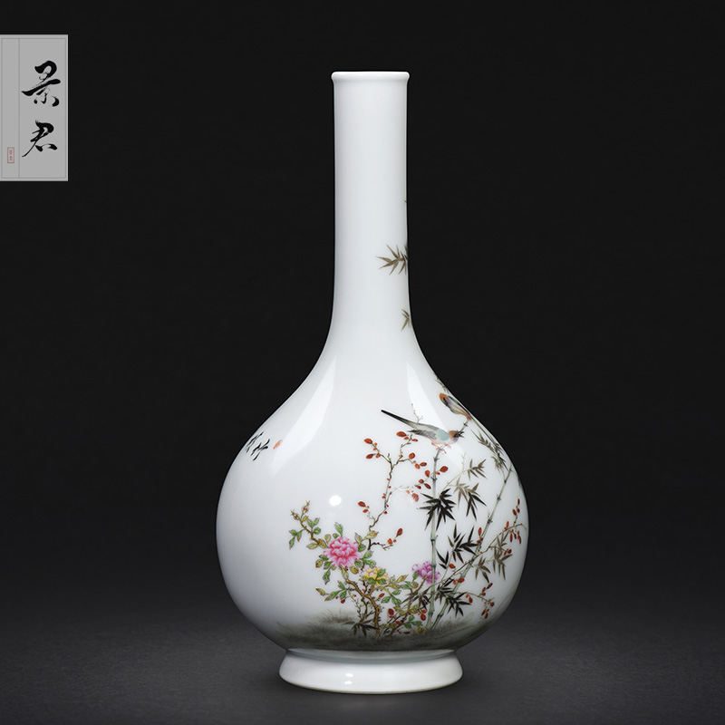 The Master of jingdezhen famille rose porcelain hand - made Chinese vase sitting room porch decoration ceramics handicraft furnishing articles
