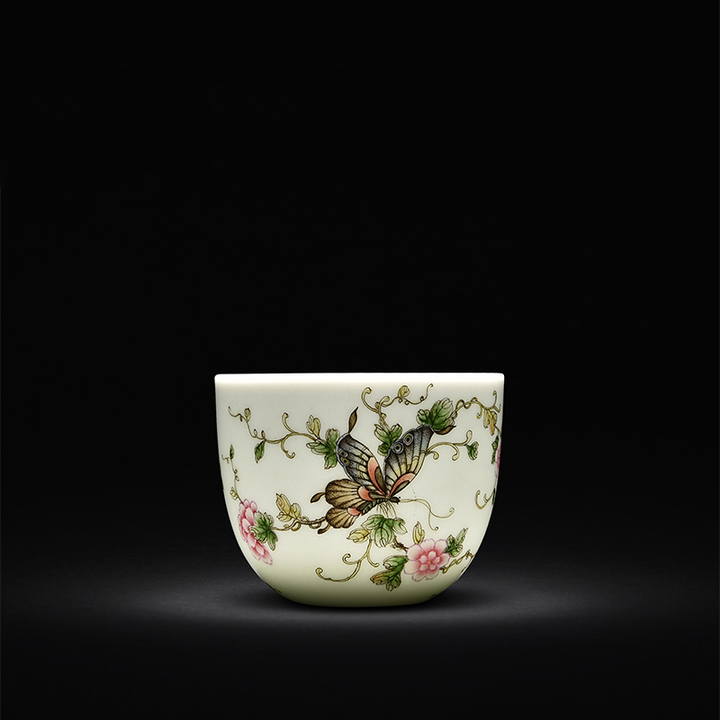 JingJun jingdezhen porcelain enamel see all hand sample tea cup kung fu tea cup ceramic cup personal Lord