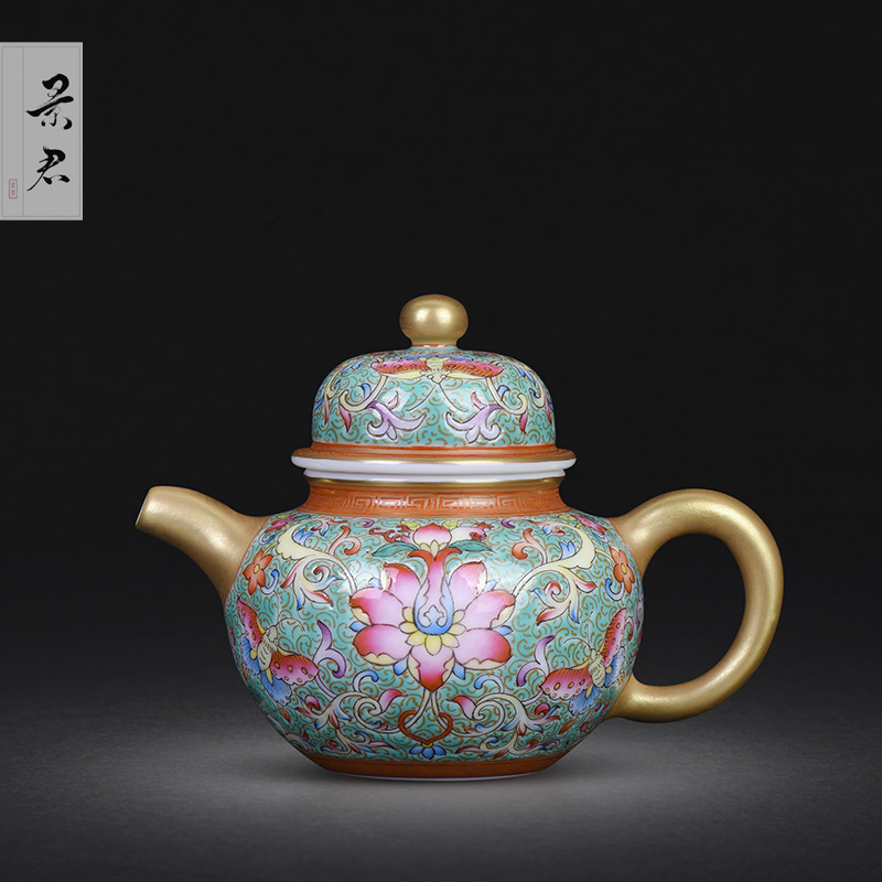 JingJun jingdezhen hand - made ceramic teapot kung fu tea set single pot of tea set to filter the teapot