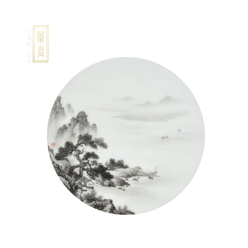 The Article JingJun Chinese style adornment picture sitting room porch restaurant sofa background wall screen real no box porcelain plate painting landscapes