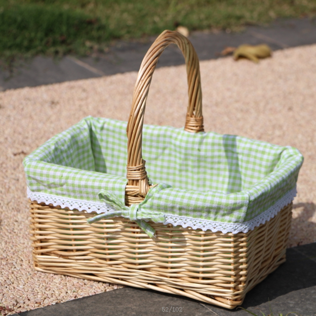 展示与对比:藤编手提篮 购物篮 野餐篮 菜篮 水果 鸡蛋篮 礼品篮 柳编