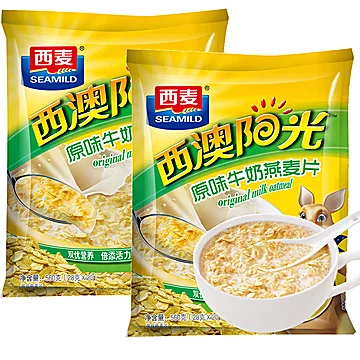 【西.麦】原味牛奶燕麦片560g*2袋[9元优惠券]-寻折猪