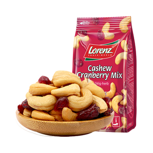 【进口】德国劳仑兹每日坚果150g腰果蔓越莓干办公室休闲食品坚果