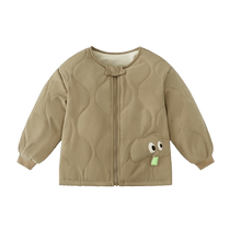 Yiqi baby childrens cotton-padded clothes winter baby coats velvet warm baby cotton-padded jackets boys clothes winter clothes