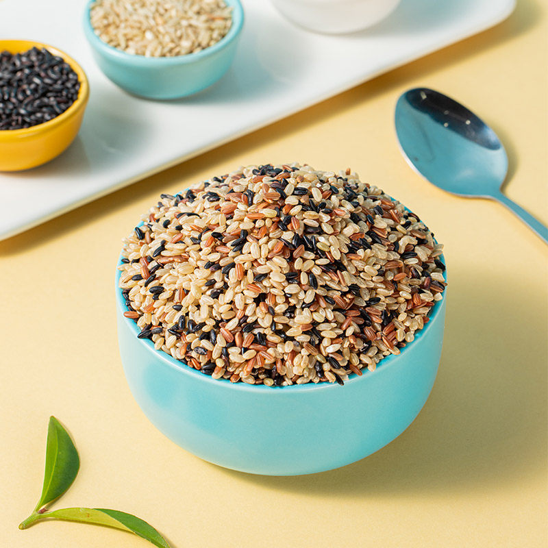 辉业三色糙米2.5kg黑米红米糙米粗粮胚芽米价格多少钱|品牌优惠券